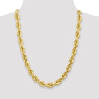 10K Gold Diamond-Cut Rope Necklace with Polished Finish