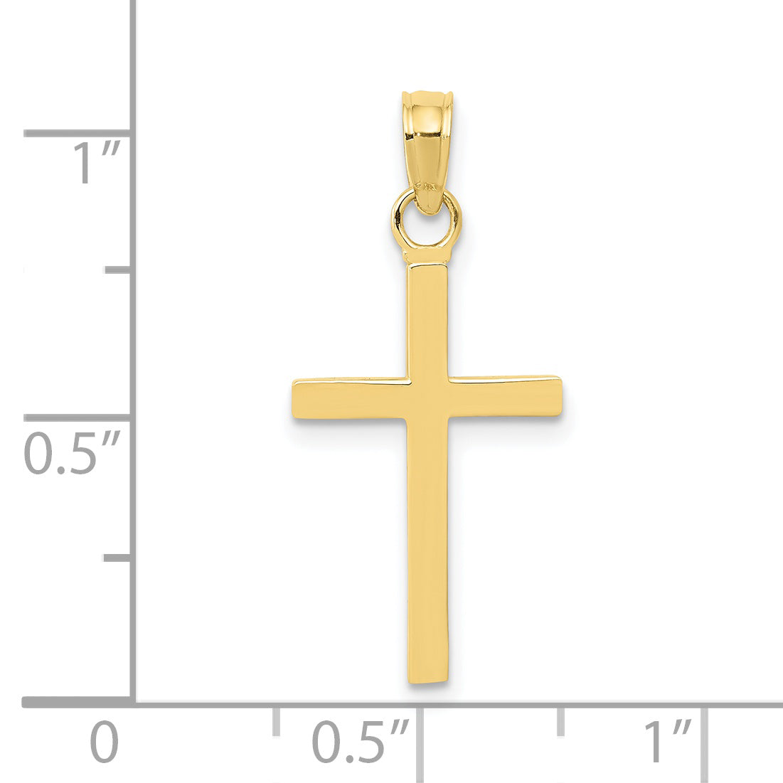 10k 3-D Cross Pendant