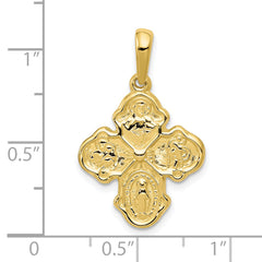 10k Four Way Medal Pendant