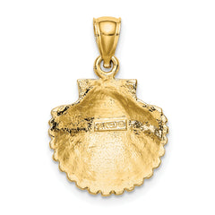 10k Scallop Shell Pendant