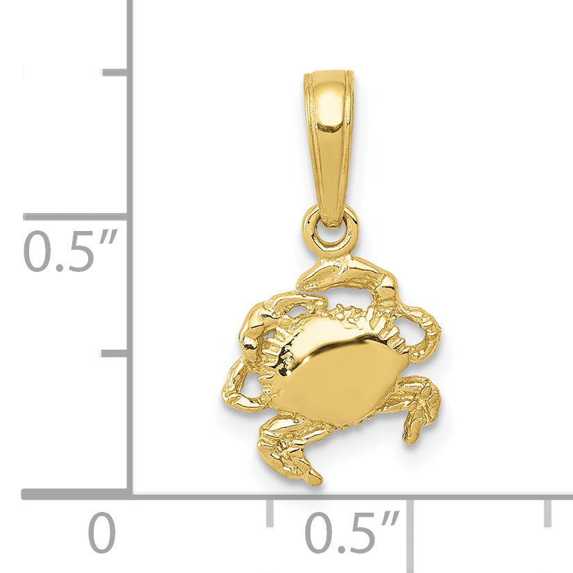 10k Crab Pendant