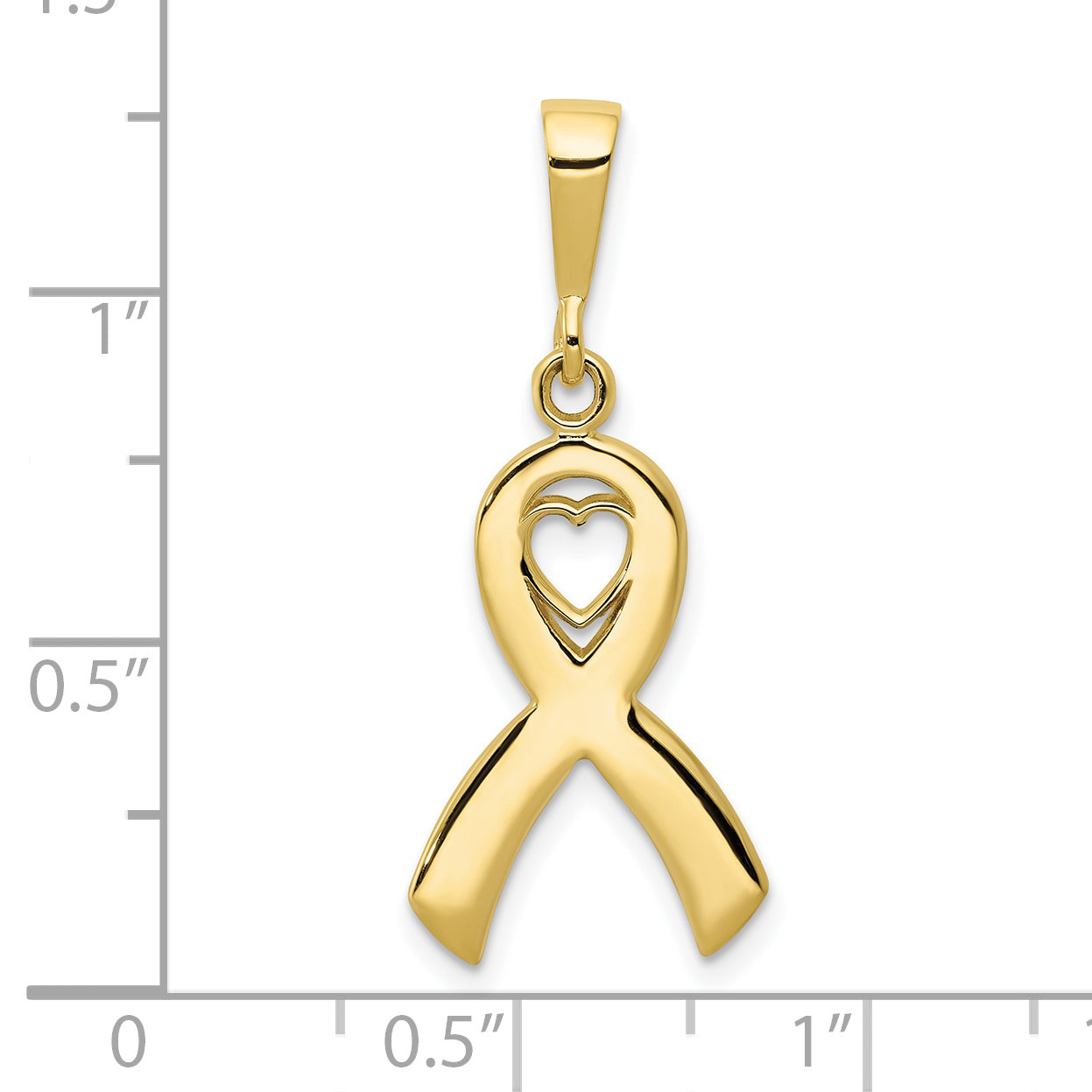 10k Heart In Awareness Pendant