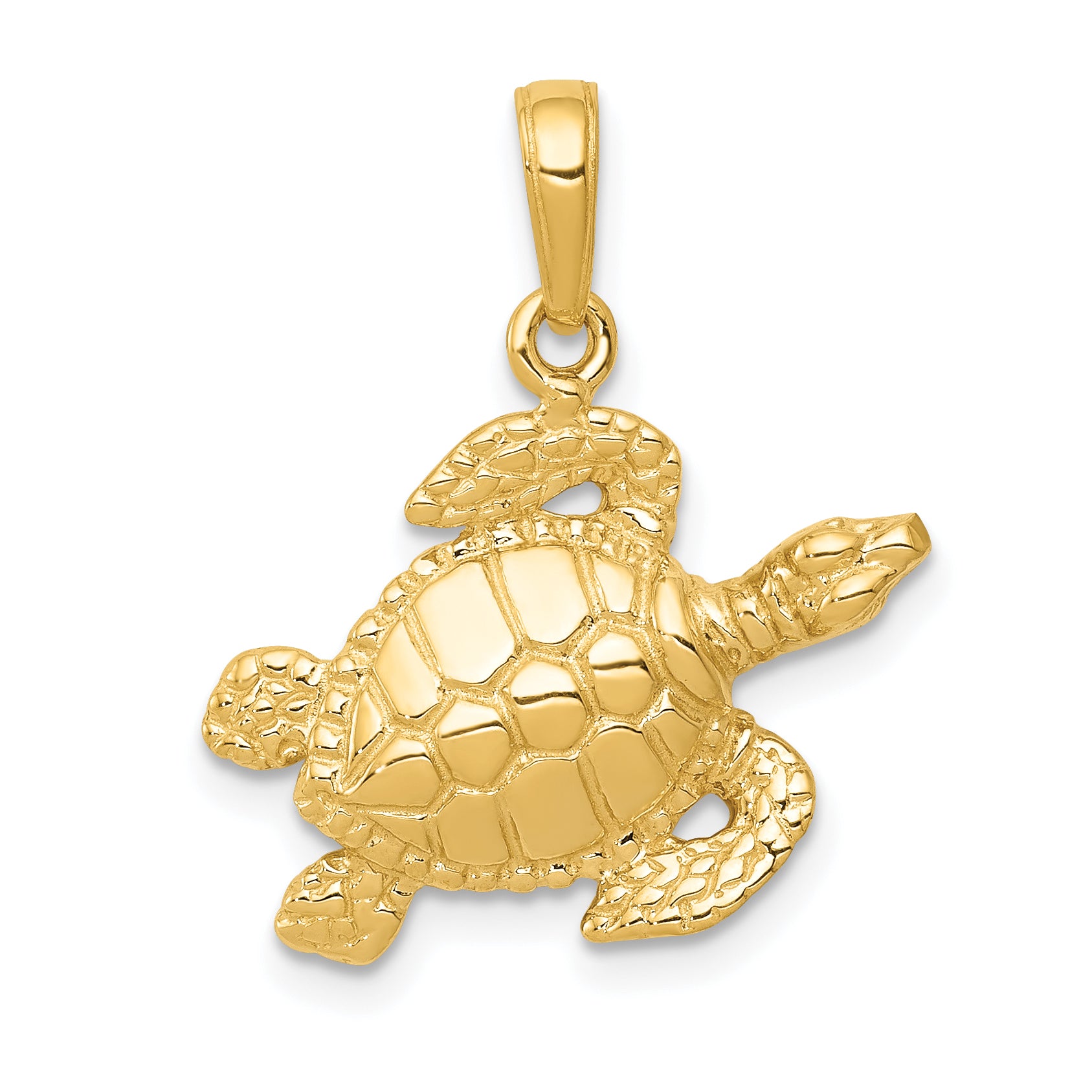 10K Turtle Pendant