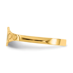 10k Polished Oval Child's Signet Ring - 3