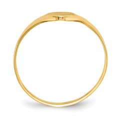 10k Satin Child's Heart Signet Ring - 3