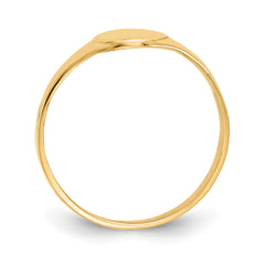 10k High Polished Oval Baby Signet Ring - 1