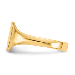 10k High Polished Oval Baby Signet Ring - 1