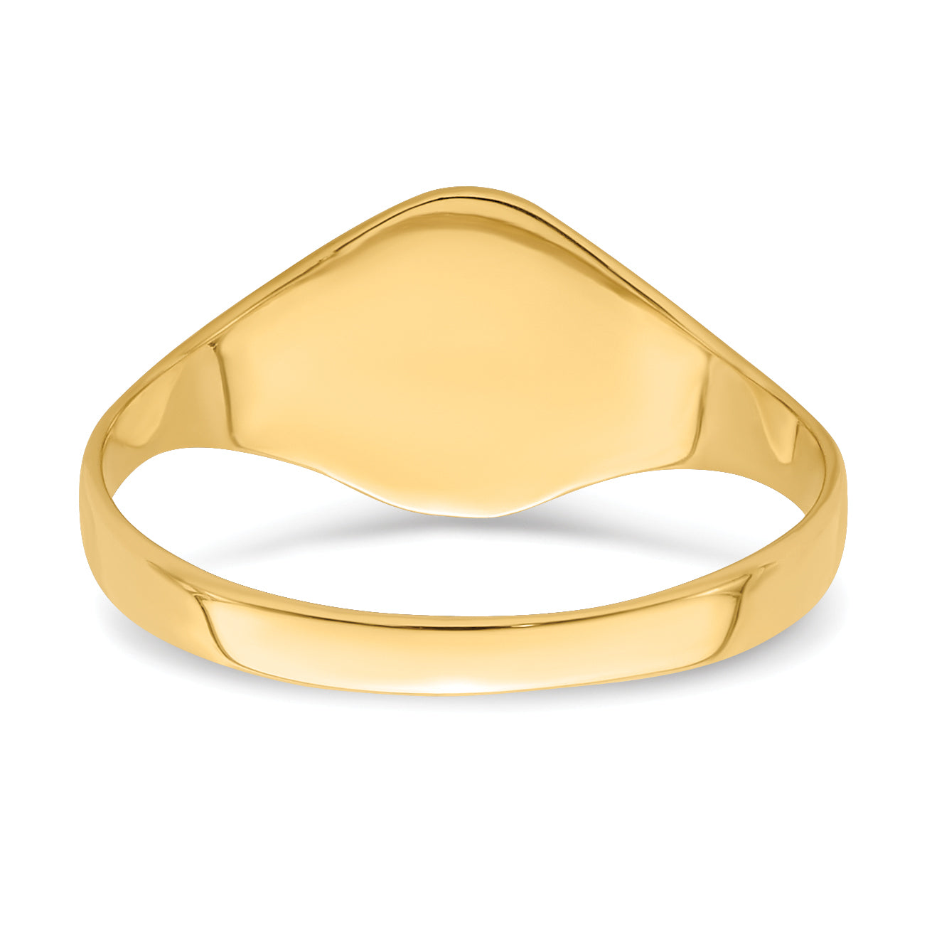 10k High Polished Oval Baby Signet Ring - 1