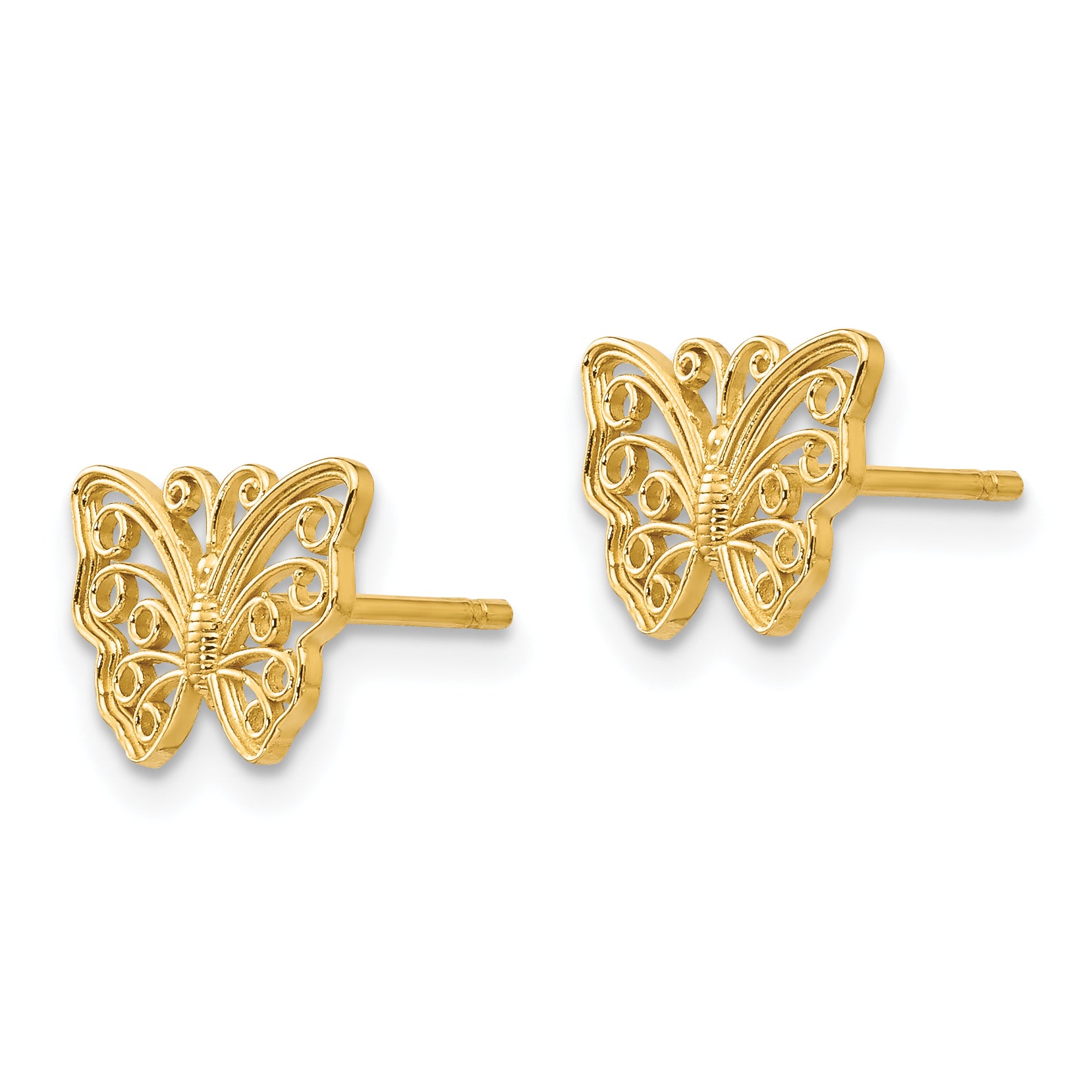 10K Butterfly Post Earrings