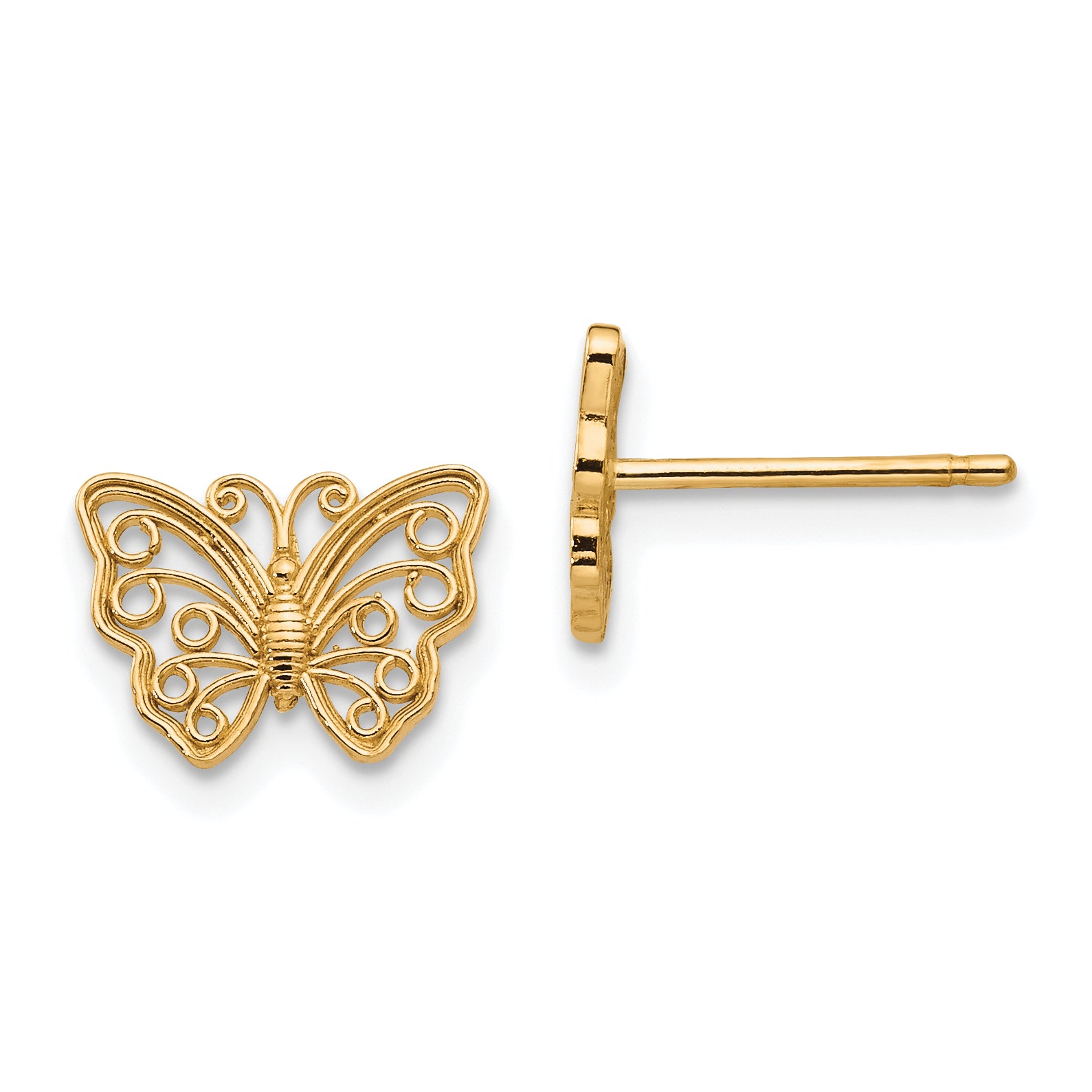 10K Butterfly Post Earrings