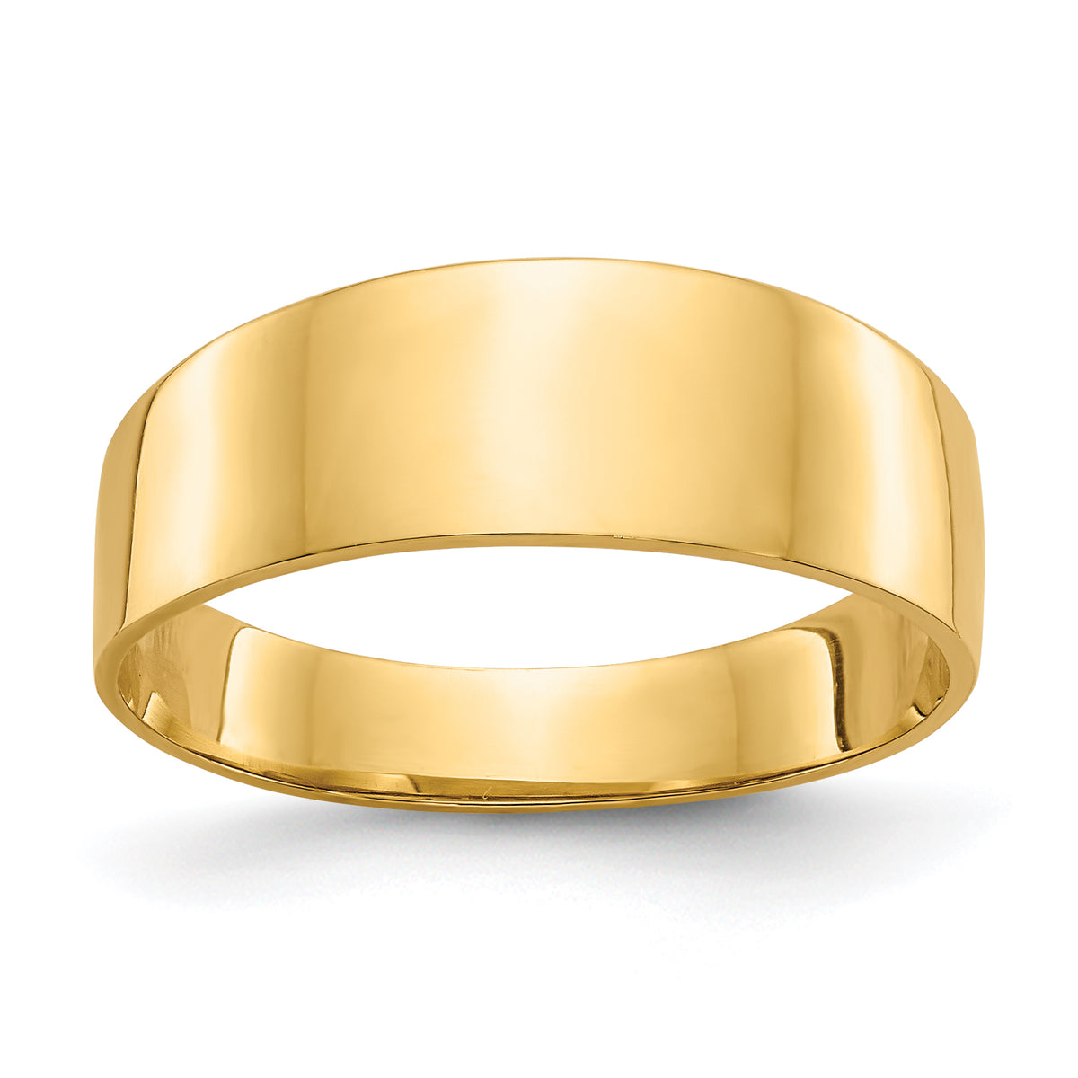 10K 3-6mm Flat-top Tapered Cigar Band Ring