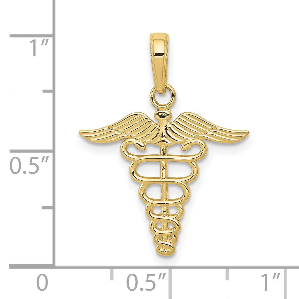 10k Caduceus Pendant