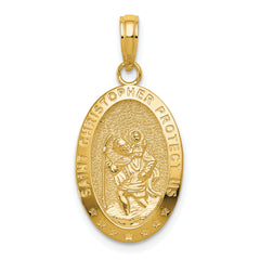 10k Saint Christopher Medal Pendant