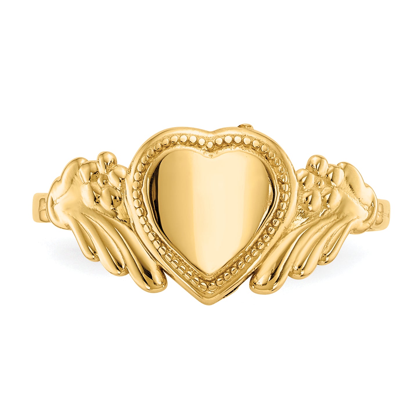 10k Polished Heart Child's Ring - 3