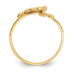 10K Gold Polished Jesus Band Ring - 6