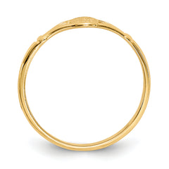 10K Gold Polished Oval Child's Ring - 2.25