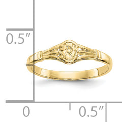 10K Gold Polished Oval Child's Ring - 2.25