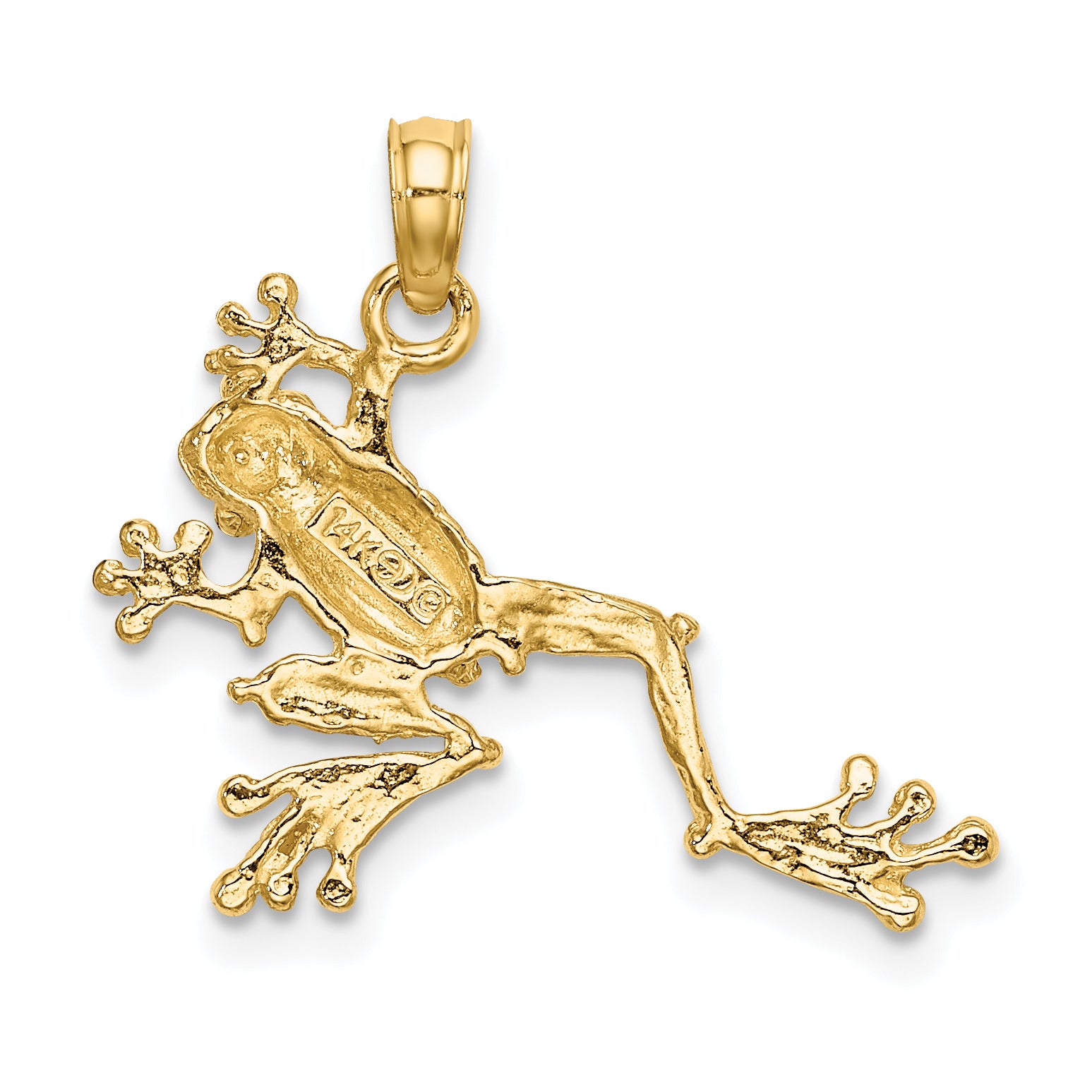 10K 2-D Textured Frog Charm