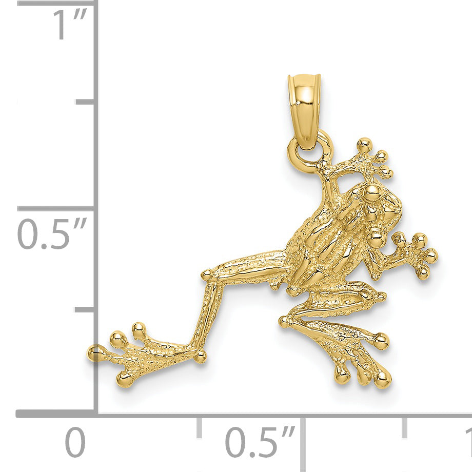 10K 2-D Textured Frog Charm