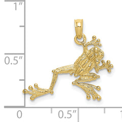 10K 2-D Textured Frog Charm