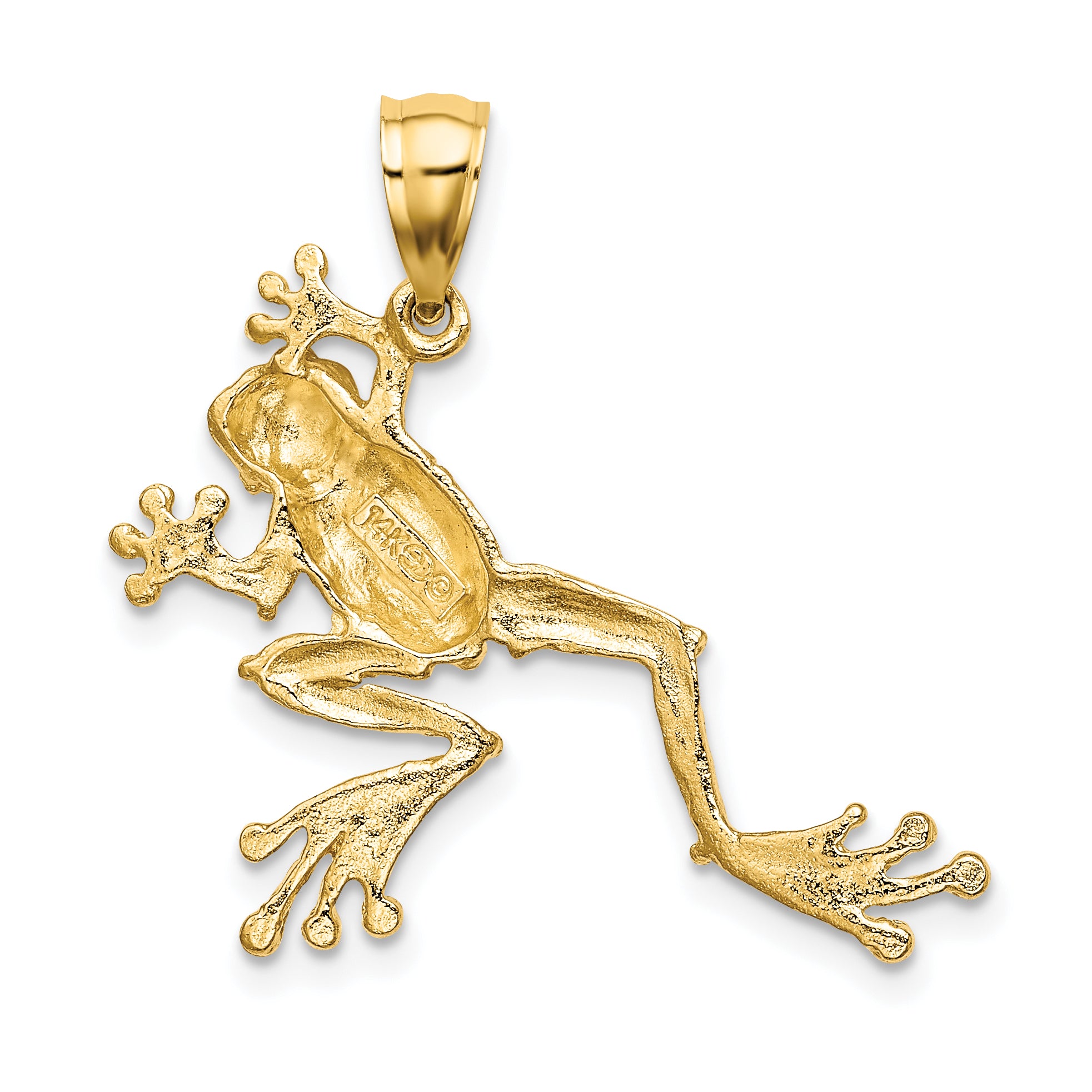 10K 2-D Textured Frog Charm