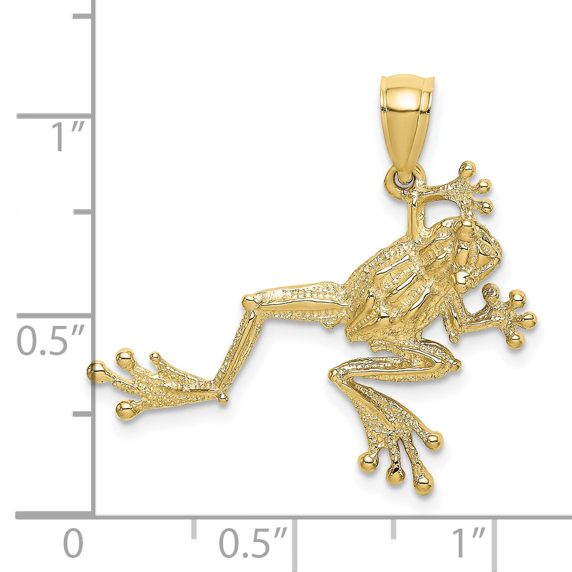 10K 2-D Textured Frog Charm