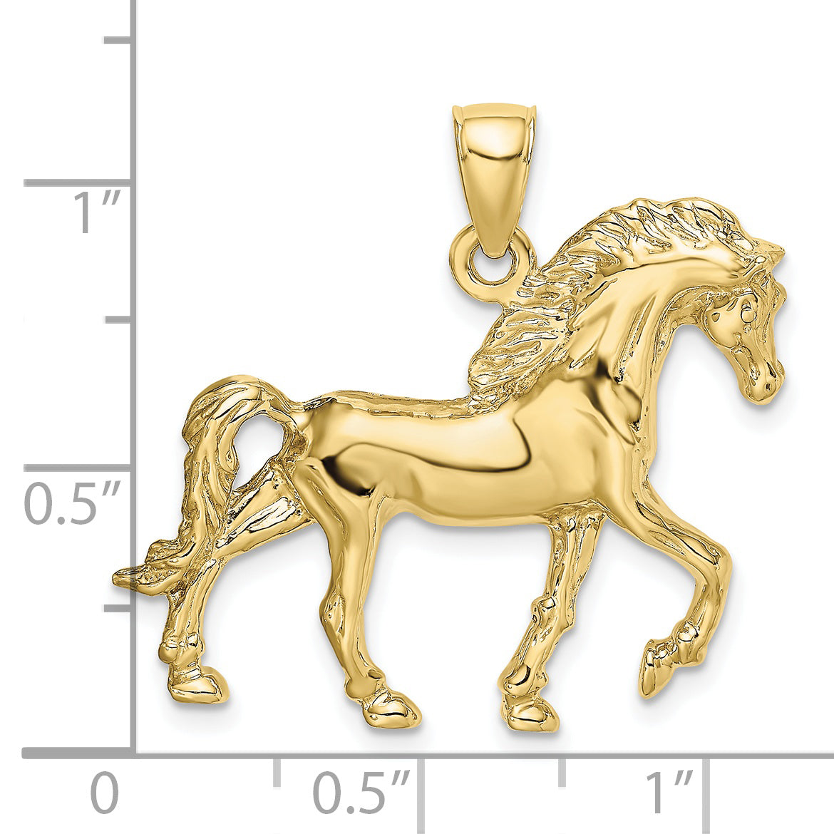 10K 2-D Horse Walking Charm