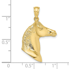 10K 3-D Polished Horse Head Charm