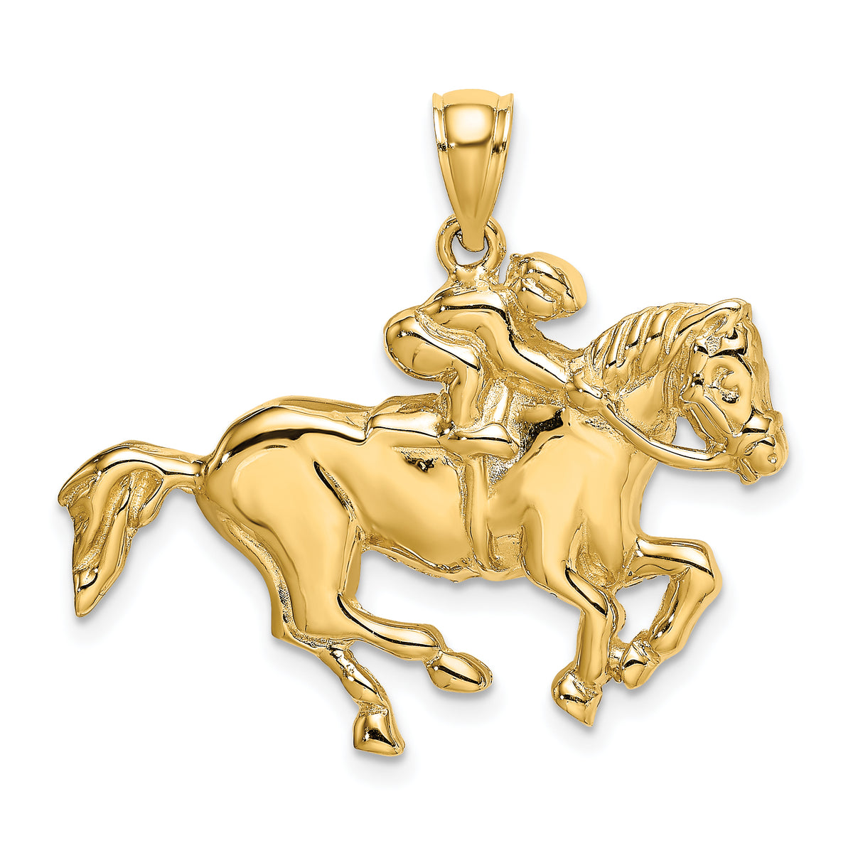 10K 2-D Jockey on Horse Charm