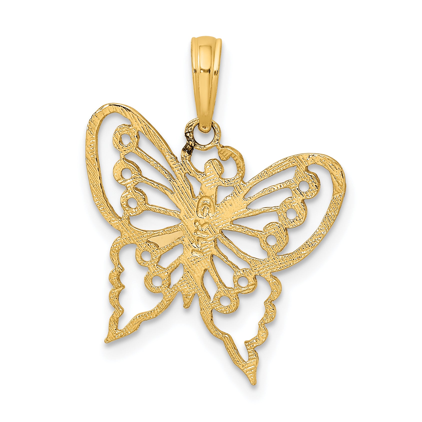 10K Cut-Out Butterfly Charm