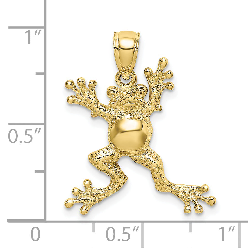 10K 2-D Frog w/Pot Belly Charm