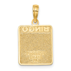 10K w/ Enamel Bingo Card Charm
