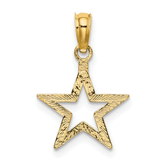 10k Cut-out Star Charm