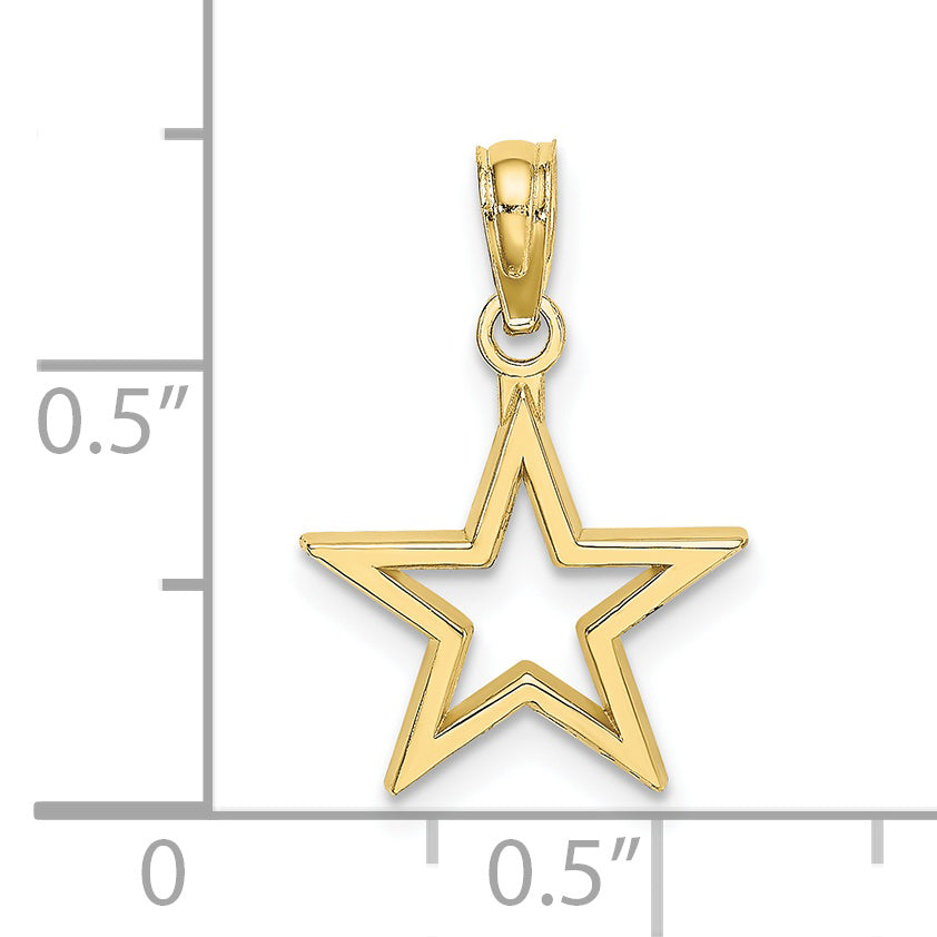 10k Cut-out Star Charm