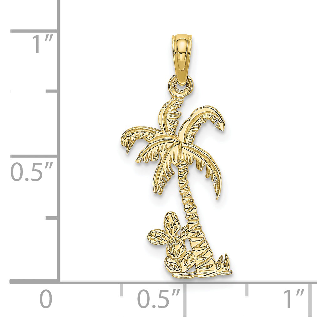 10K Palm Tree w/ Cactus Charm