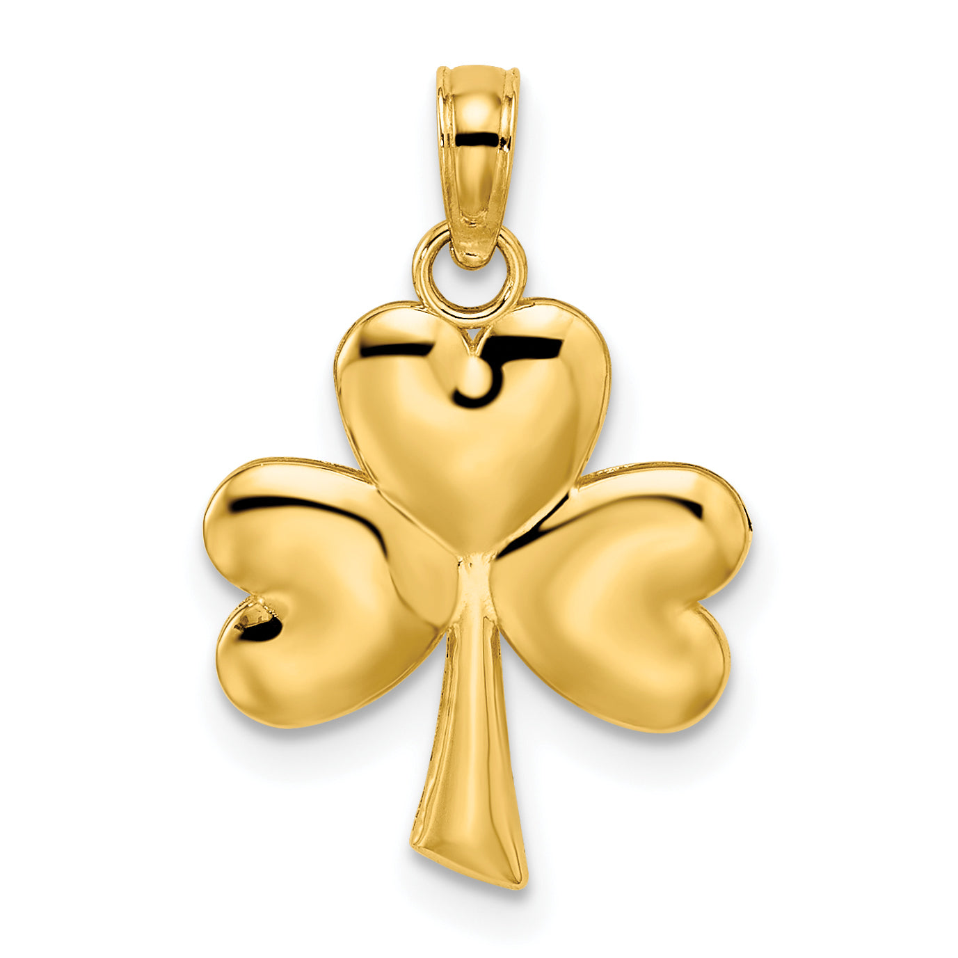 10K 3-Leaf Clover Charm