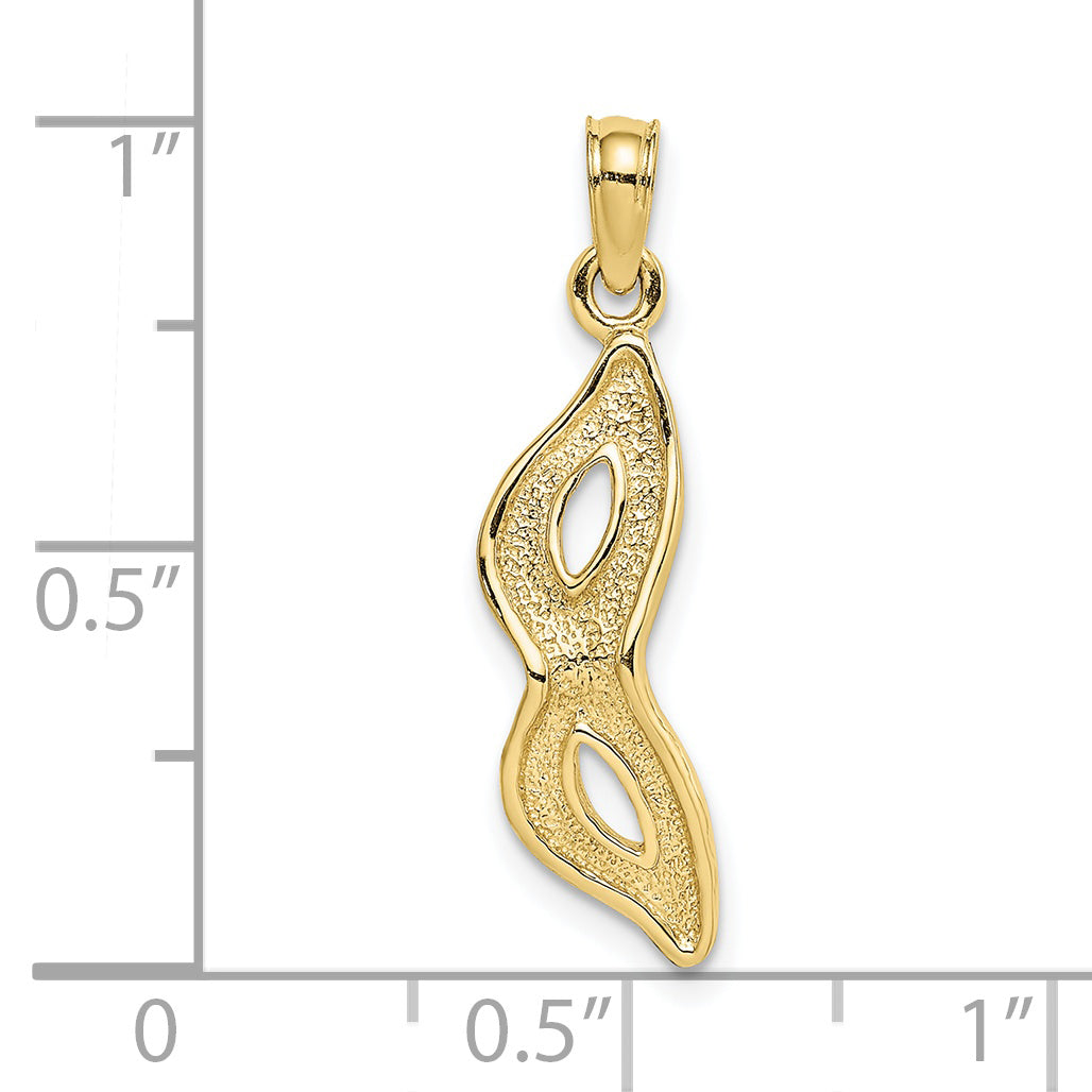 10K 3-D Beveled Masquerade Mask Charm
