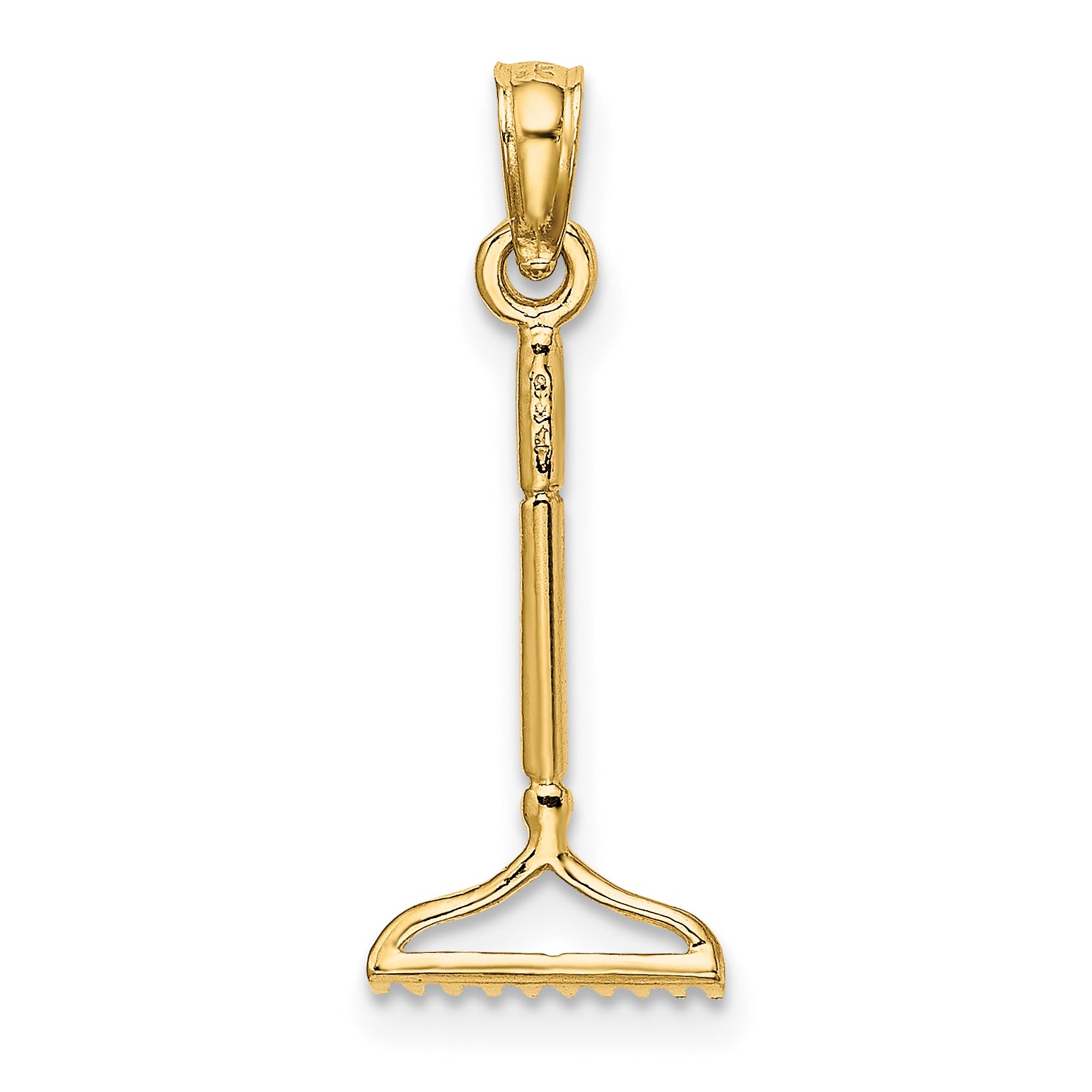 10K 3-D Landscape Rake Garden Tool Charm