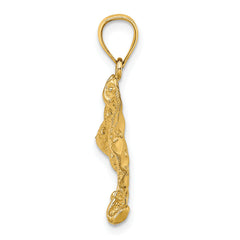 10K 2-D Spotted Eagle Ray w/ Holes Charm
