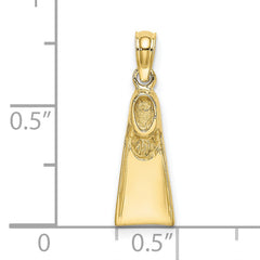 10K Scuba Flipper Charm