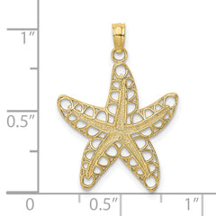 10K Cut-Out Starfish Charm