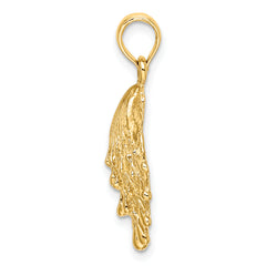 10K Lions Paw Shell Charm