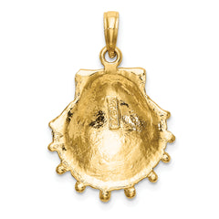 10K Lions Paw Shell Charm