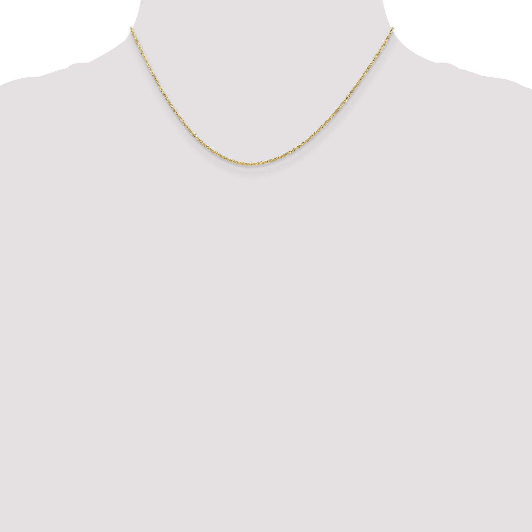 10K Gold Polished Cable Rope Necklace for Elegant Style