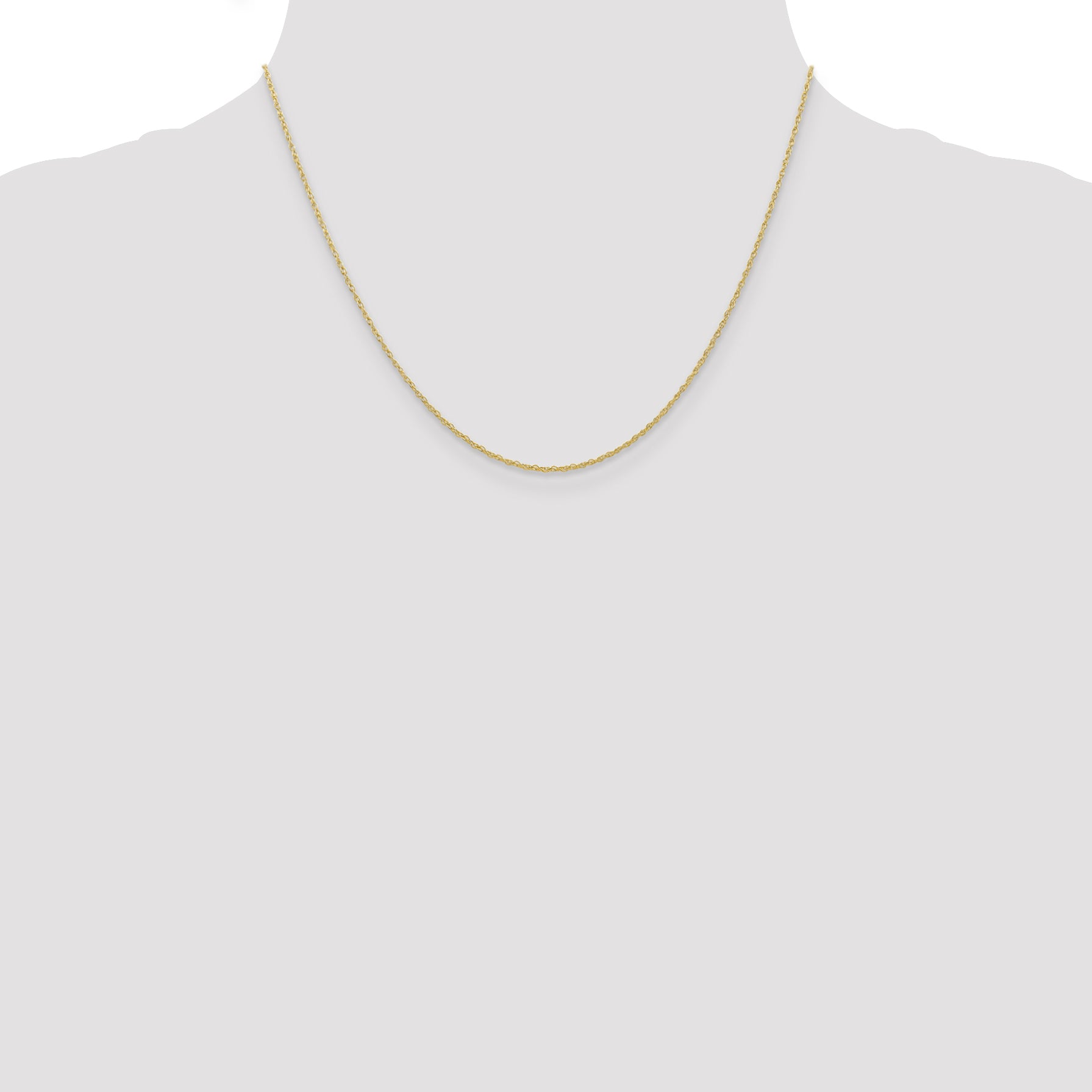 10K Gold Polished Cable Rope Necklace for Elegant Style