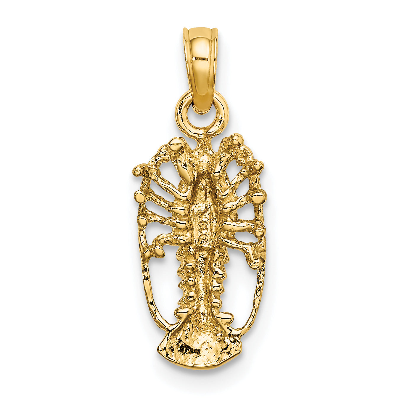 10K Florida Lobster with Out Claws Charm