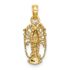 10K Florida Lobster with Out Claws Charm