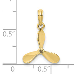 10K 3-D w/ 3 Blades Propeller Charm
