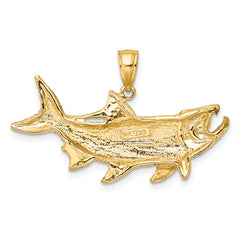 10K Tarpon Fish w/Open Mouth Charm