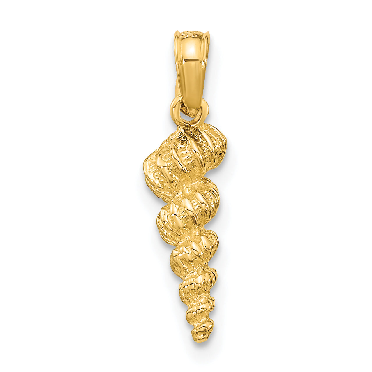10K 3-D Mini Common Wentletrap Shell Charm
